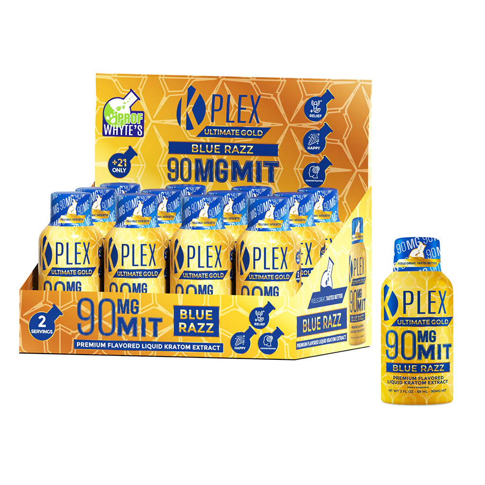 K-PLEX ULTIMATE GOLD SHOTS 59ML 90MG MIT - BLUE RAZZ - Seven Tech