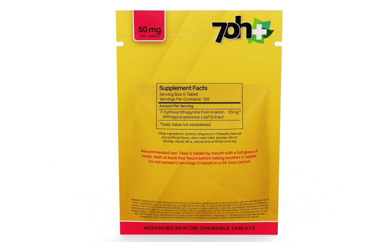 7OH Plus 7OH Flavored Chewable Tabs 50mg per Tablet - Seven Tech