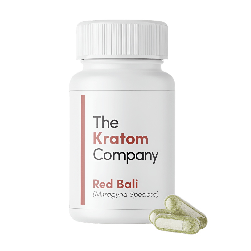 THE KRATOM COMPANY CAPSULES 150CT / 4.8OZ / 500MG - BALI RED VEIN - Seven Tech