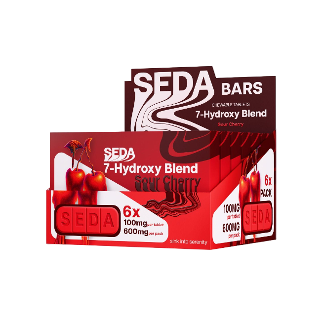 SEDA Bars 6ct 7OH Chewable Tabs Sour Cherry 100mg Per Tablet - Seven Tech