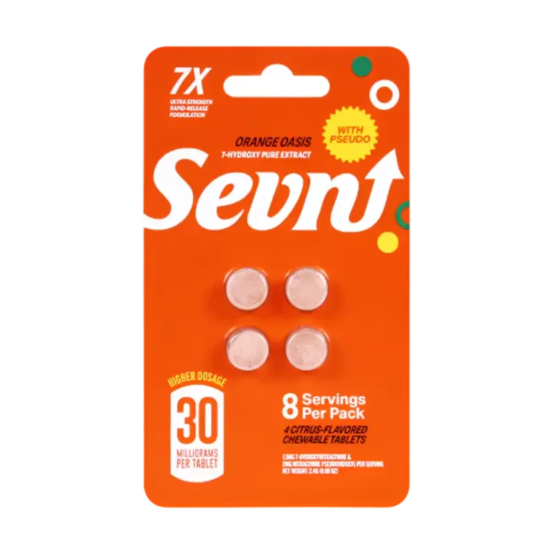 Sevn 4ct 7OH + Pseudo Tabs Orange Oasis 30mg Per Tablet - Seven Tech