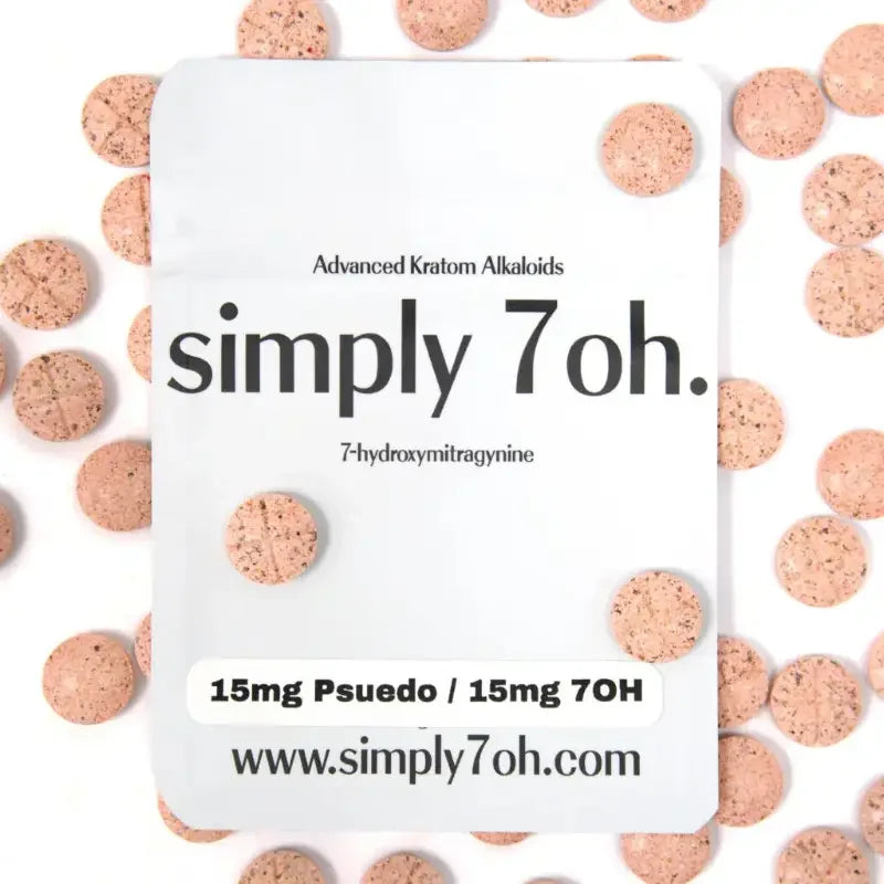 Simply 7oh 50ct 7OH + Psuedo Chocolate Mint Tabs 15mg + 15mg Psuedo Per Tablet - Seven Tech