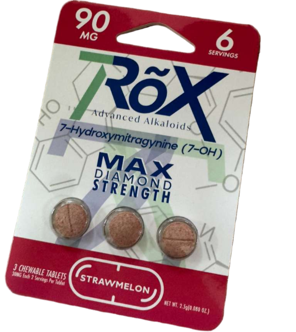 7ROX ADVANCED ALKALOIDS 7-HYDROXYMITRAGYNINE MAX DIAMOND STRENGTH TABLETS 30MG 3CT – STRAWMELON - Seven Tech