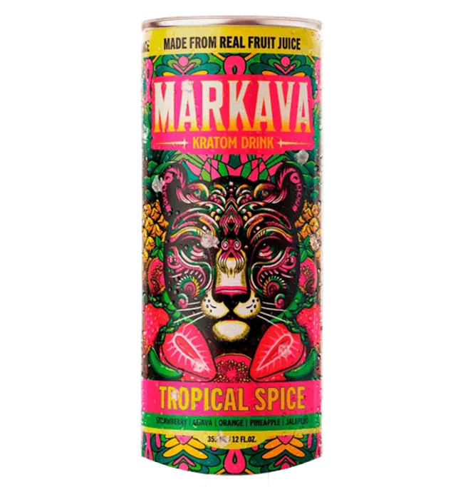MARKAVA KRATOM DRINK 12OZ – TROPICAL SPICE - Seven Tech