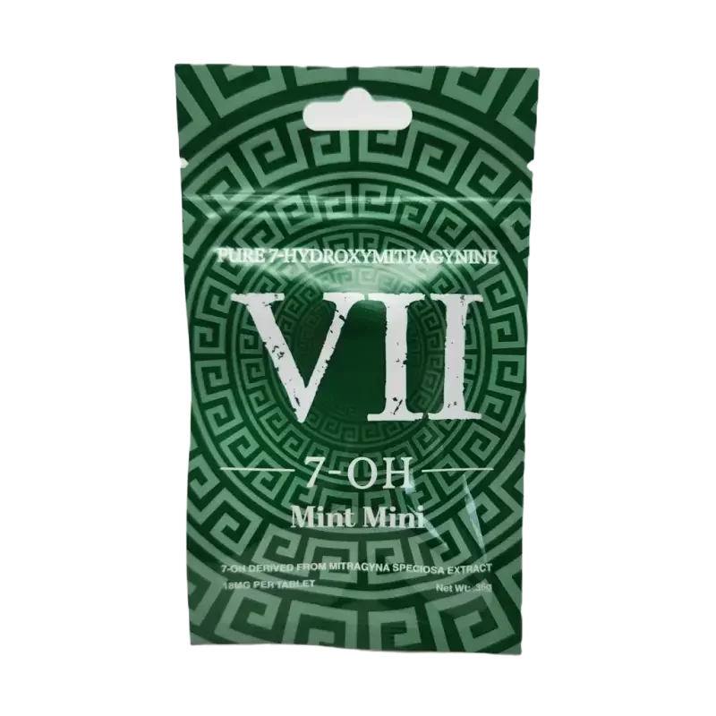 VII 50ct 7OH Green Mint Mini Tabs 20mg per Tablet - Seven Tech