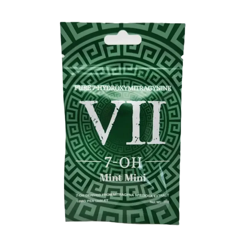 VII 50ct 7OH Green Mint Mini Tabs 20mg per Tablet - Seven Tech