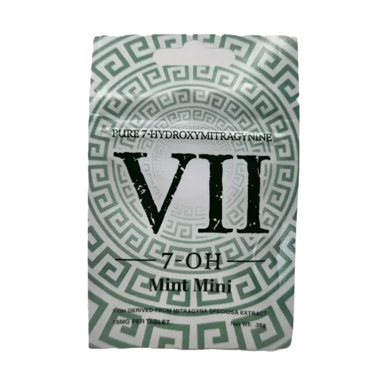 VII 10ct 7OH White Mint Mini Tabs 18mg per Tablet - Seven Tech