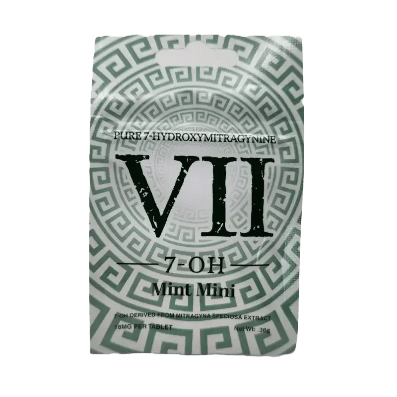 VII 25ct 7OH White Mint Mini Tabs 18mg per Tablet - Seven Tech