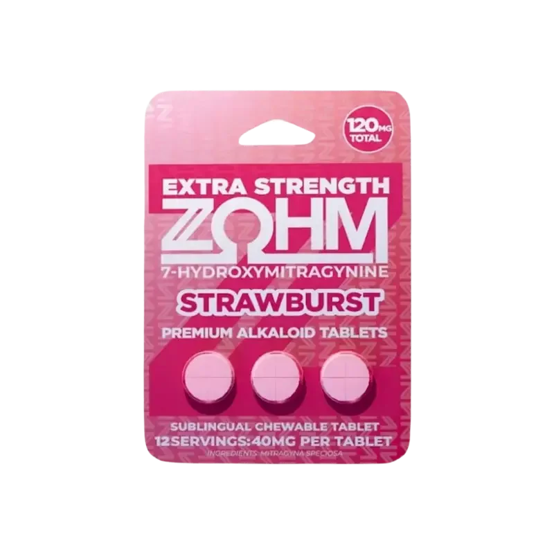 ZOHM 3ct 7OH Extra Strength Strawburst 40mg per Tablet - Seven Tech