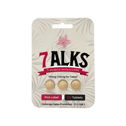 7ALKS 3ct 7OH Chewable Tabs Pink Label 50mg Per Tablets - Seven Tech