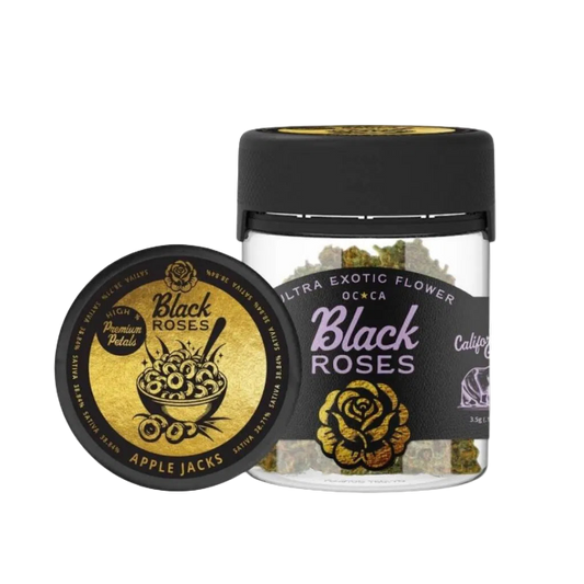 Black Roses Premium Ultra Exotic THC-A Flower 3.5g Jar Apple Jacks Sativa