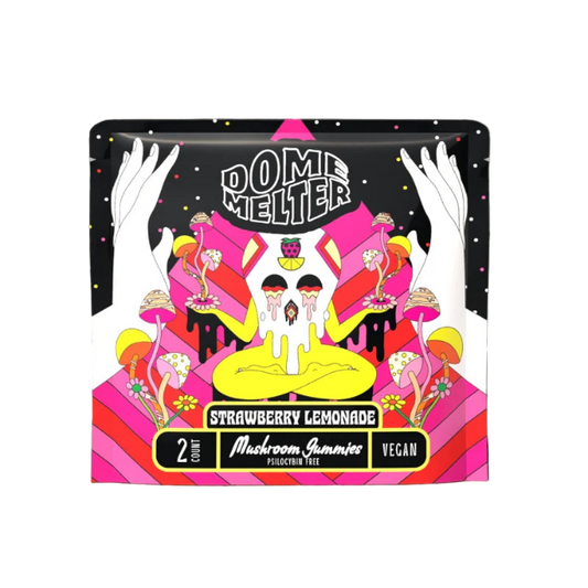 DOME MELTER MAGIC MUSHROOM GUMMIES 2CT 1200MG - STRAWBERRY LEMONADE