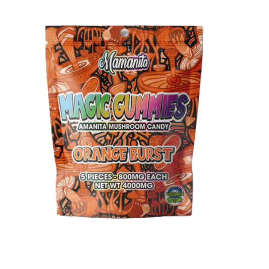 🎁 Mamanita Orange Burst Magic Gummies Mushroom Candy 10pcs 800mg 8000mg Per Pkg (100% off)
