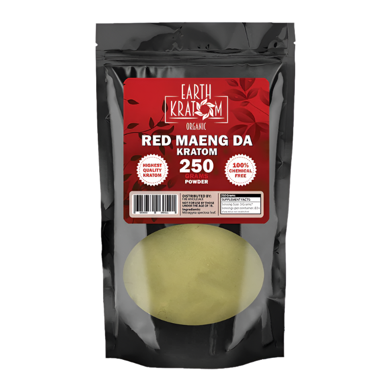 EARTH KRATOM POWDER 250G - MAENG DA RED VEIN - Seven Tech