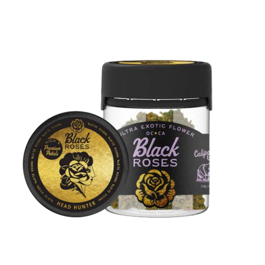 Black Roses Premium Ultra Exotic THC-A Flower 3.5g Jar Head Hunter Indica