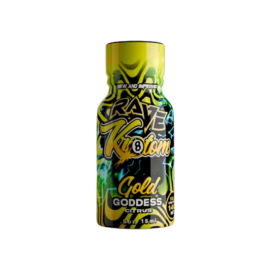RAVE KRATOM GOLD GODDESS 0.5OZ - CITRUS (FULL SPECTRUM, 140MG MIT)