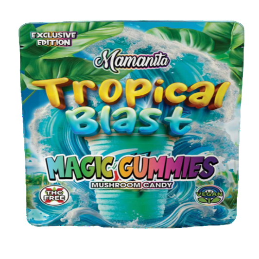 🎁 Mamanita Tropical Blast Magic Gummies Mushroom Candy 10pcs 800mg 8000mg Per Pkg (100% off)