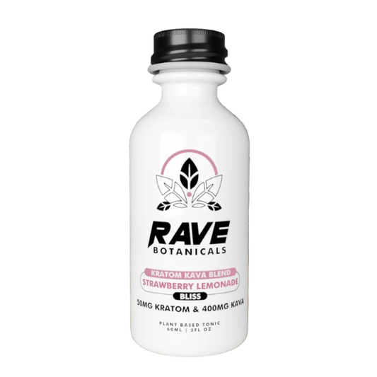RAVE BOTANICALS STRAWBERRY LEMONADE – 50MG KRATOM + 400MG KAVA