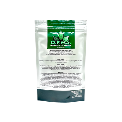 O.P.M.S. SILVER KRATOM POWDER 16OZ - BORNEO SUPER GREEN VEIN - Seven Tech
