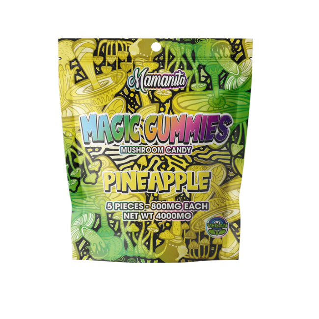 🎁 Mamanita Pineapple Magic Gummies Mushroom Candy 10pcs 800mg 8000mg Per Pkg (100% off)