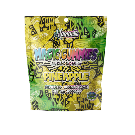 🎁 Mamanita Pineapple Magic Gummies Mushroom Candy 10pcs 800mg 8000mg Per Pkg (100% off)