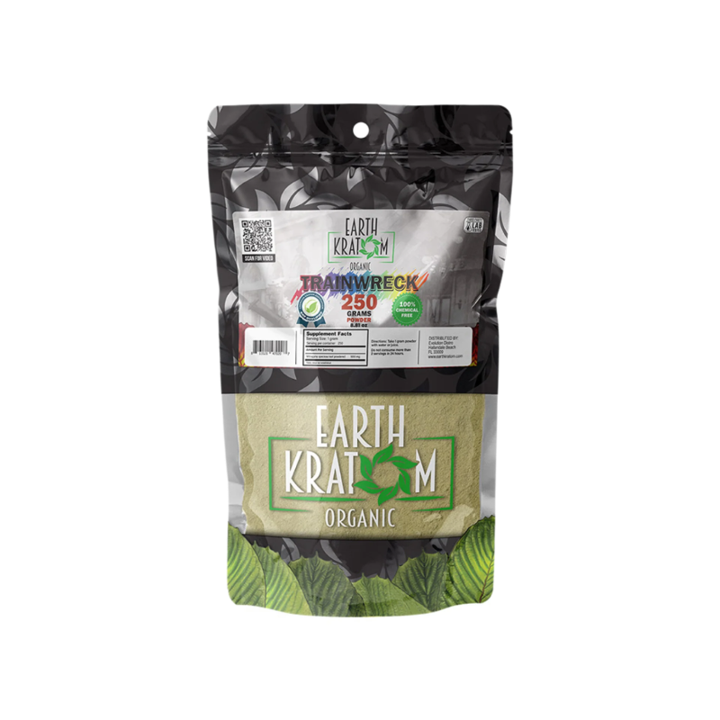 EARTH KRATOM POWDER 250G - TRAINWRECK - Seven Tech