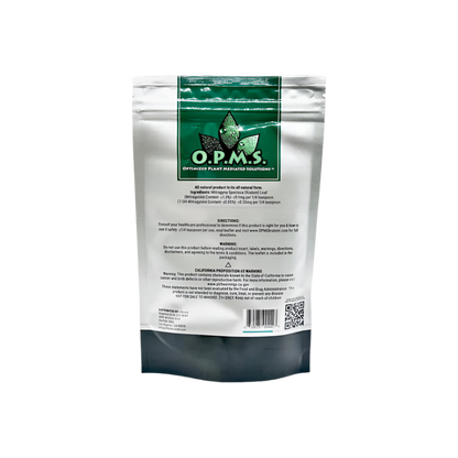 O.P.M.S. SILVER KRATOM POWDER 16OZ - INDO WHITE VEIN - Seven Tech