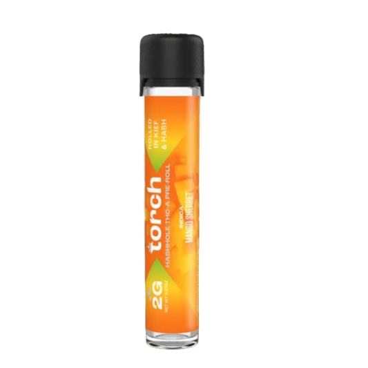 Torch Hashhole Pre-Roll 2g THC-A Rolled in Kief & Hash Mango Sherbet Indica