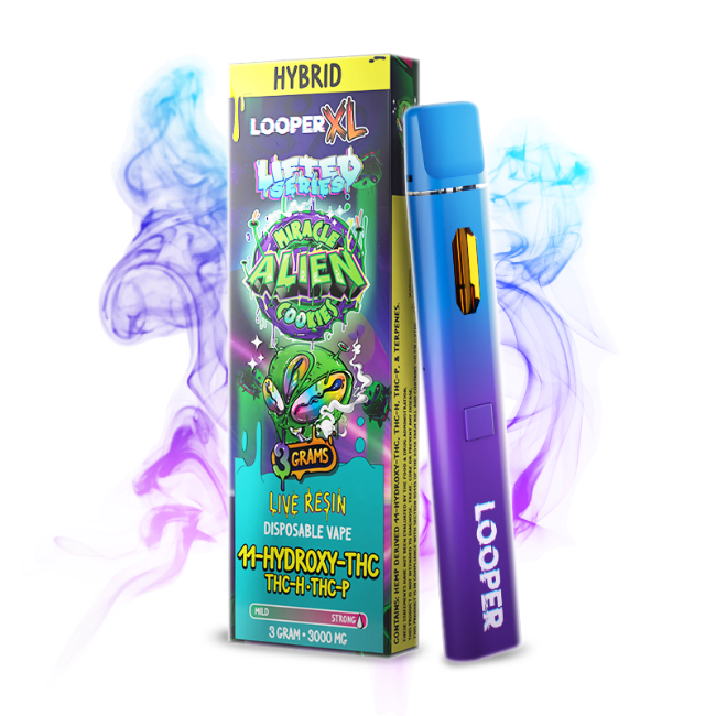 LOOPER XL LIFTED SERIES LIVE RESIN 3G DISPOSABLE - MIRACLE ALIEN COOKIES HYBRID