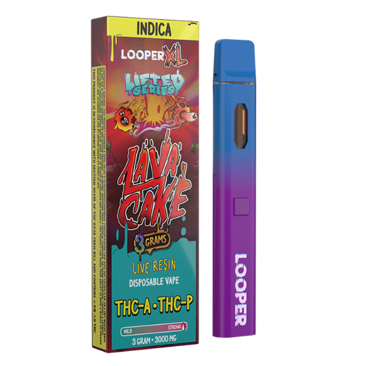 LOOPER XL LIFTED SERIES LIVE RESIN 3G DISPOSABLE - LAVA CAKE INDICA