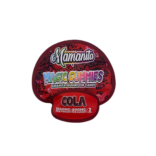 Mamanita Cherry Cola Magic Gummies Mushroom Candy 2pcs 800mg 1600mg Per Pkg
