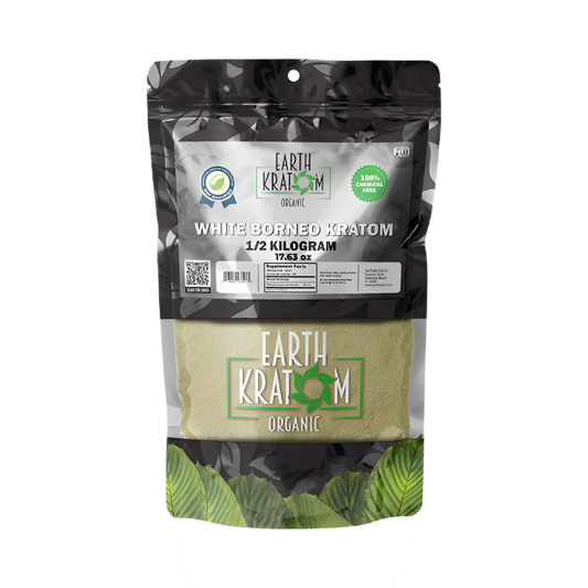 EARTH KRATOM POWDER 500G - BORNEO WHITE VEIN - Seven Tech