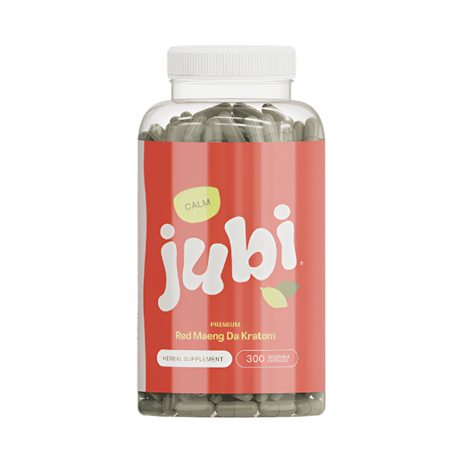 Jubi Calm Red Maeng Da Kratom Capsules 300ct - Seven Tech