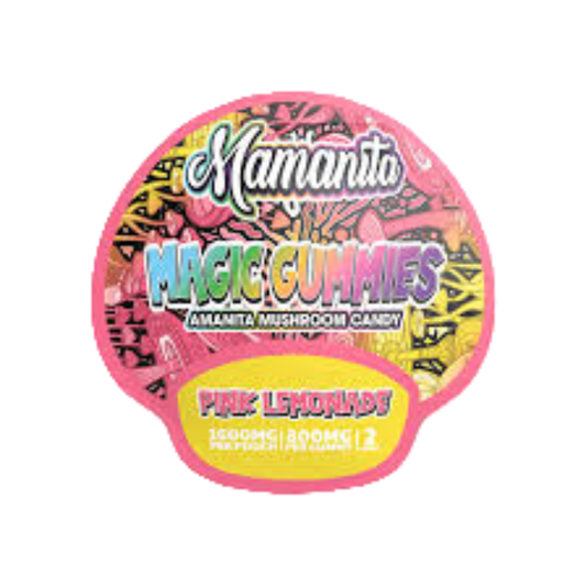 🎁 Mamanita Pink Lemonade Magic Gummies Mushroom Candy 2pcs 800mg 1600mg Per Pkg (100% off)