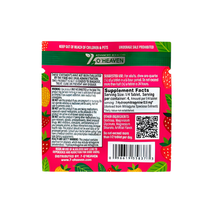 7 O'Heaven 1ct 7OH Tabs Strawberry Glimpse 50mg Per Tablets - Seven Tech