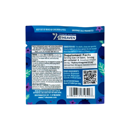 7 O'Heaven 1ct 7OH Tabs Blueberry Moon 50mg Per Tablets - Seven Tech