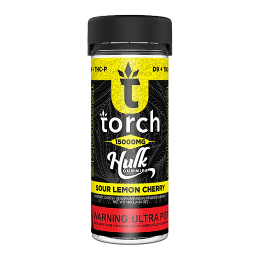 Torch Hulk Gummies 15000mg Sour Lemon Cherry