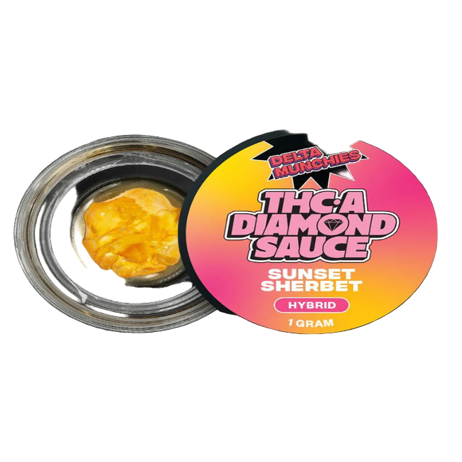 Delta Munchies THC-A Diamond Sauce Sunset Sherbet Hybrid
