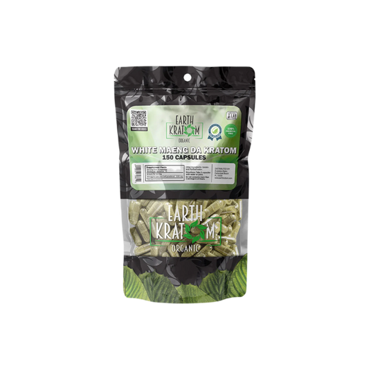 EARTH KRATOM CAPSULES 150CT - MAENG DA WHITE VEIN - Seven Tech