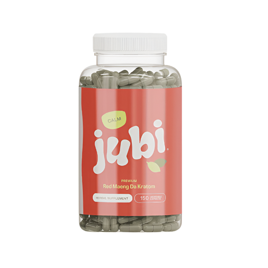 Jubi Calm Red Maeng Da Kratom Capsules 150ct - Seven Tech