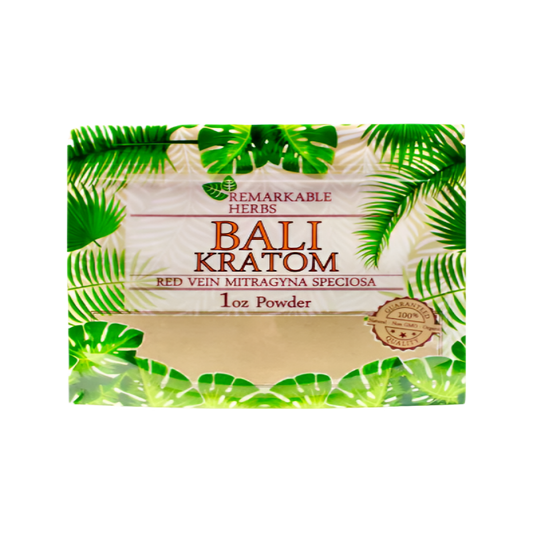 REMARKABLE HERBS KRATOM POWDER 1OZ - BALI RED VEIN - Seven Tech