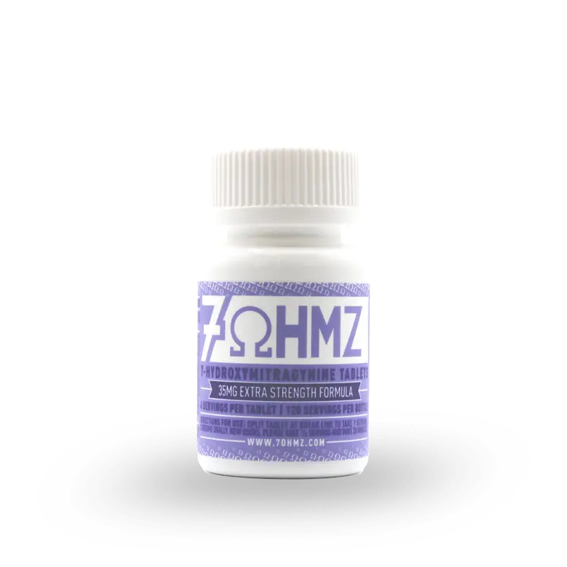 7 OHMZ ADVANCED KRATOM ALKALOIDS 7-HYDROXYMITRAGYNINE TABLETS BOTTLE EXTRA STRENGTH 35MG 30CT - UNFLAVORED - Seven Tech