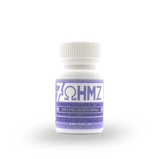 7 OHMZ ADVANCED KRATOM ALKALOIDS 7-HYDROXYMITRAGYNINE TABLETS BOTTLE EXTRA STRENGTH 35MG 30CT - UNFLAVORED - Seven Tech