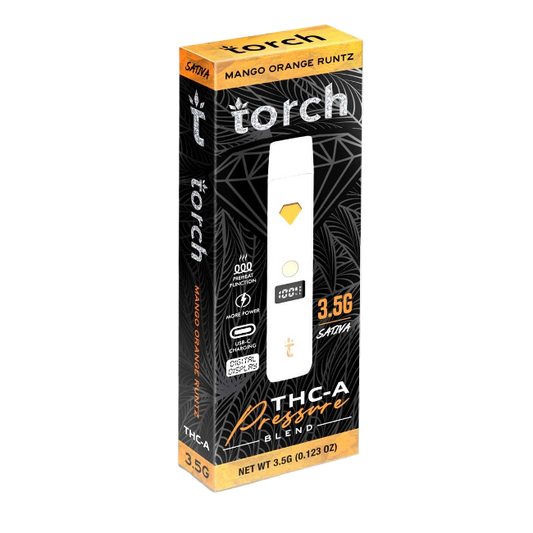TORCH PRESSURE BLEND 3.5G DISPOSABLE - MANGO ORANGE RUNTZ SATIVA