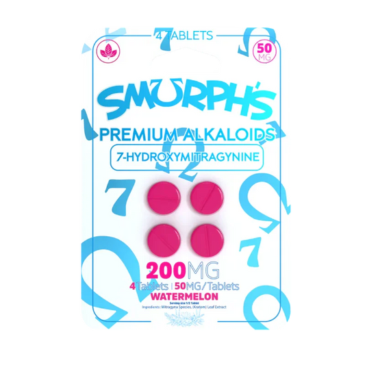 Smurph's 4ct 7OH Tabs Watermelon 50mg per Tablet - Seven Tech