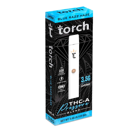 TORCH PRESSURE BLEND 3.5G DISPOSABLE - BLUE RAZZ HAZE SATIVA