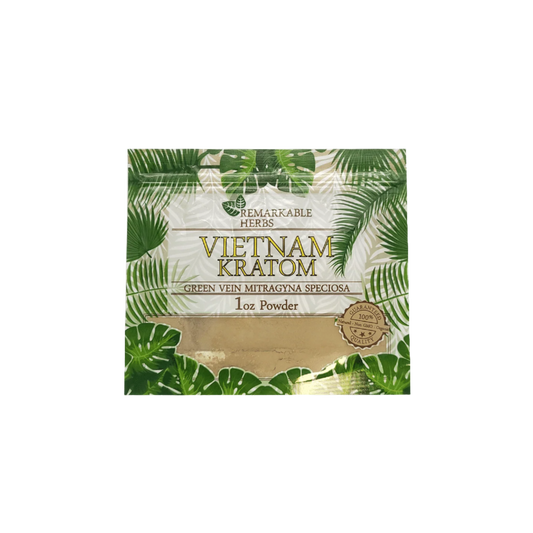 REMARKABLE HERBS KRATOM POWDER 1OZ - VIETNAM GREEN VEIN - Seven Tech