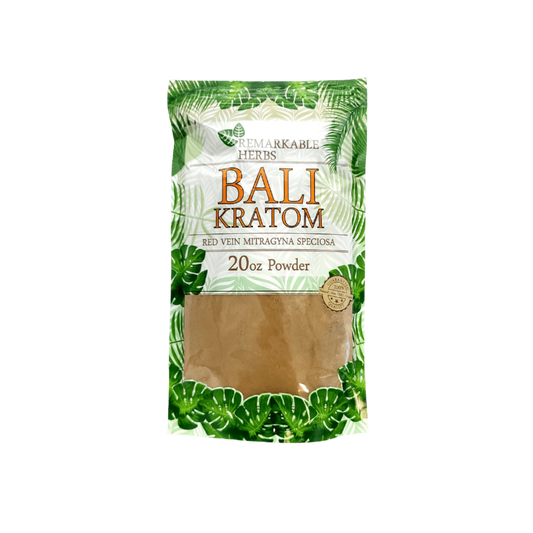 REMARKABLE HERBS KRATOM POWDER 20OZ - BALI RED VEIN - Seven Tech