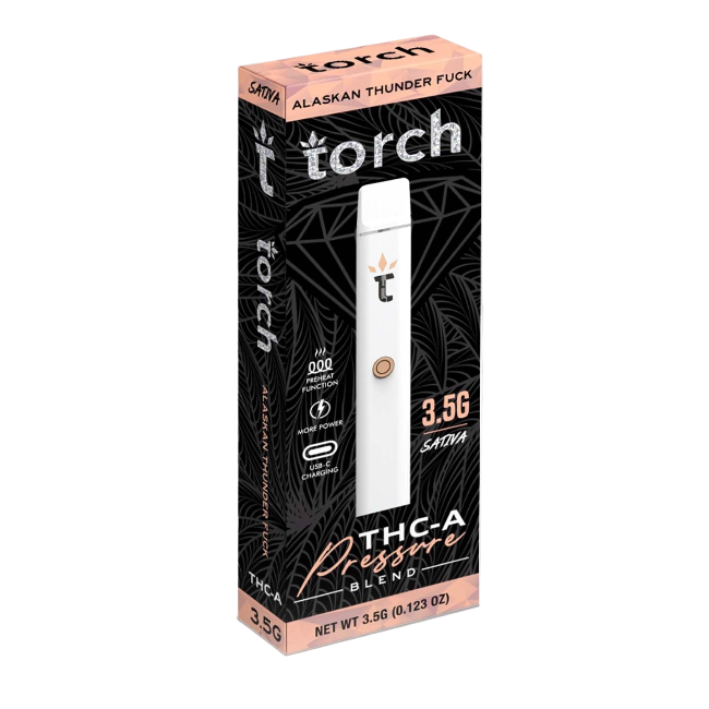 TORCH PRESSURE BLEND 3.5G DISPOSABLE - ALASKAN THUNDER FUCK SATIVA