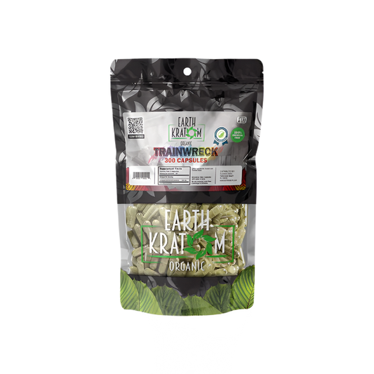EARTH KRATOM CAPSULES 300CT - TRAINWRECK - Seven Tech